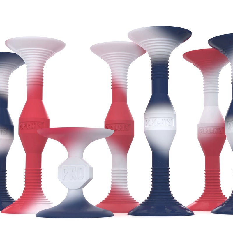 Popdarts USA Themed PRO Pack Game Set (Red White Blue Wigglenobber Target Marker) - Indoor, Outdoor Suction Cup Throwing Game - Competition with a POP - Image 1